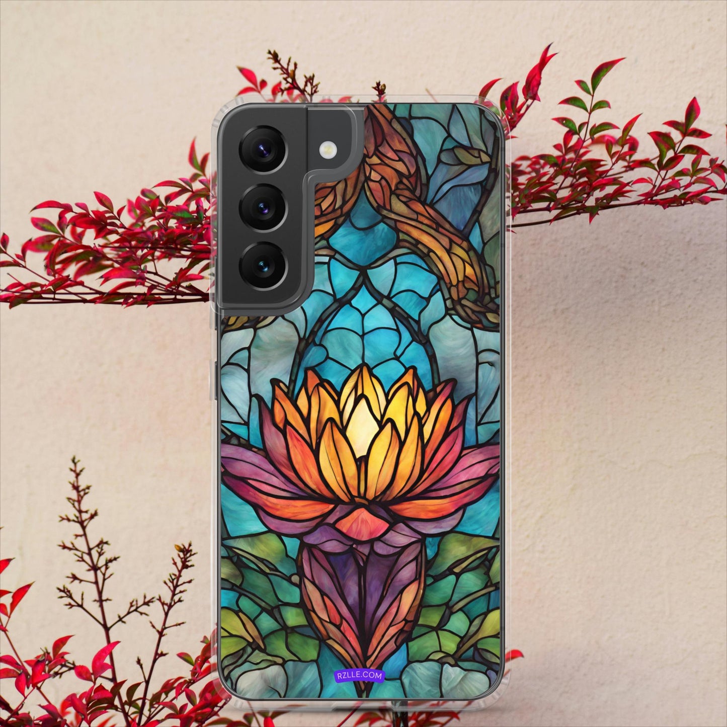 Stained Glass Lotus Flower Clear Case for Samsung®