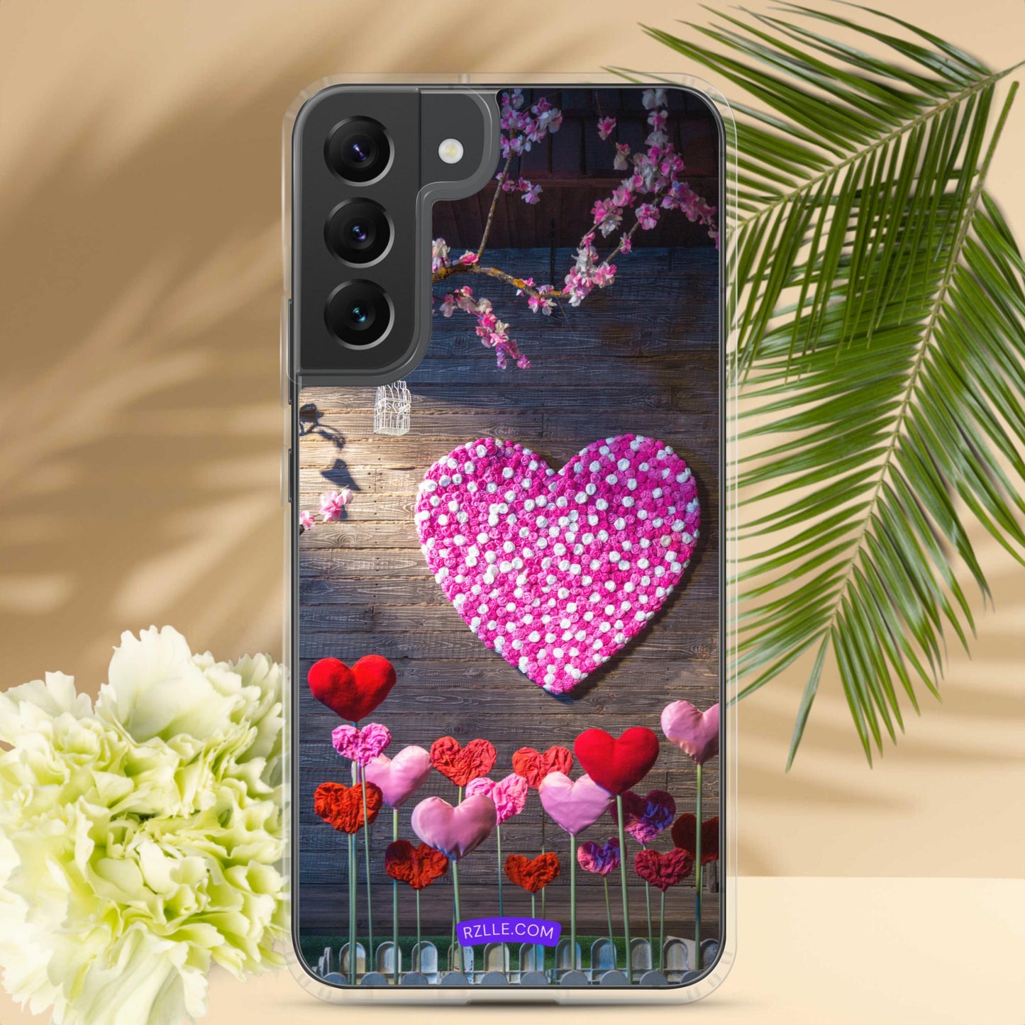 Red & Pink Hearts Samsung® Galaxy Clear Phone Case