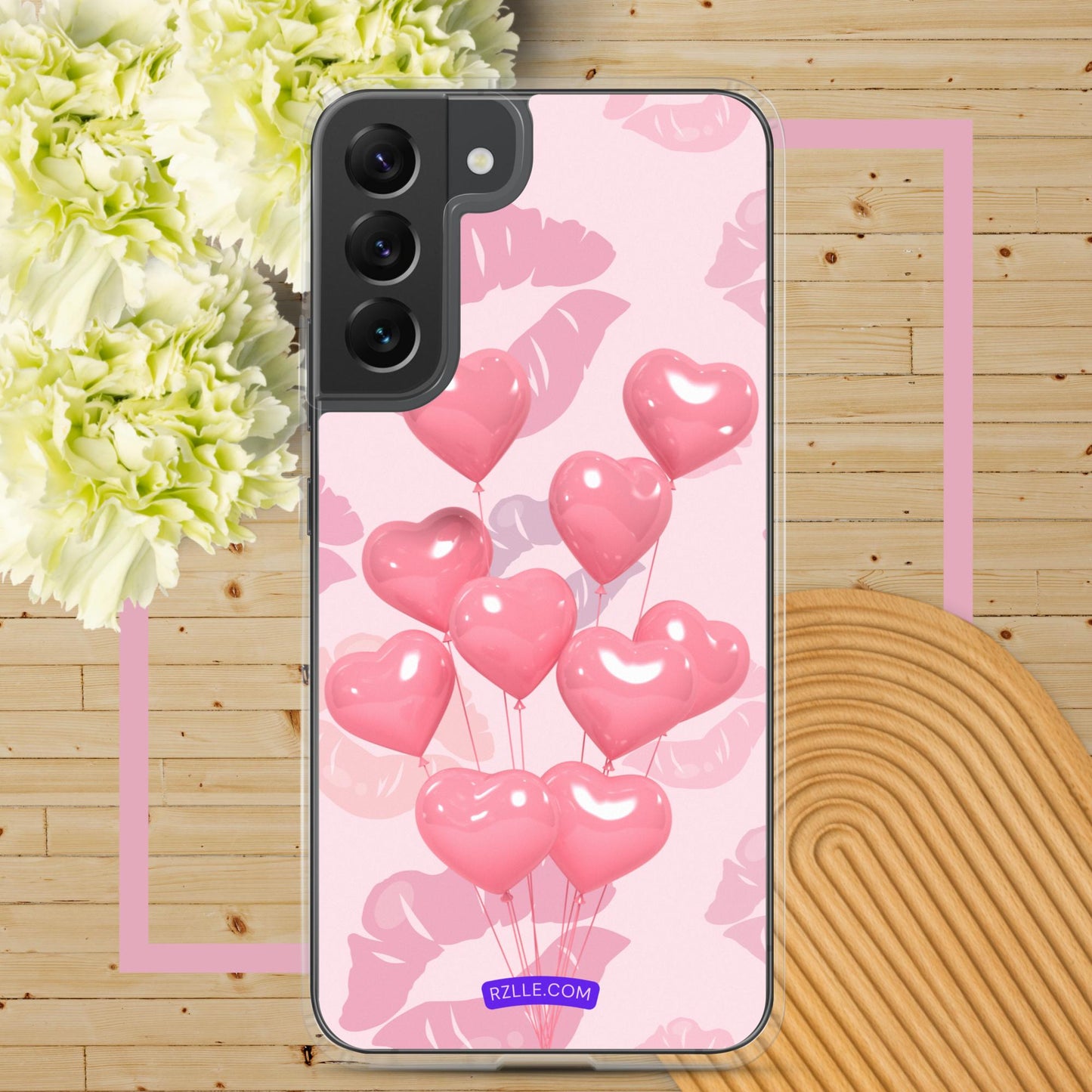 Pink Balloon Hearts Samsung® Galaxy Clear Phone Case