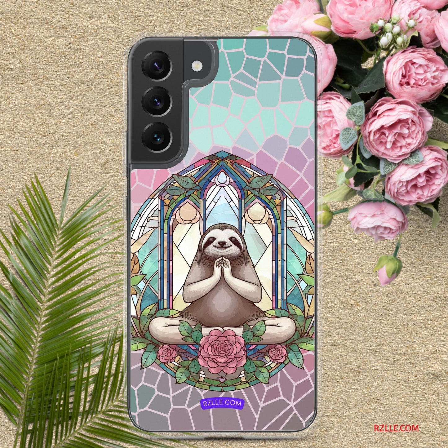 Sloth Stained Glass Samsung® Galaxy Clear Phone Case