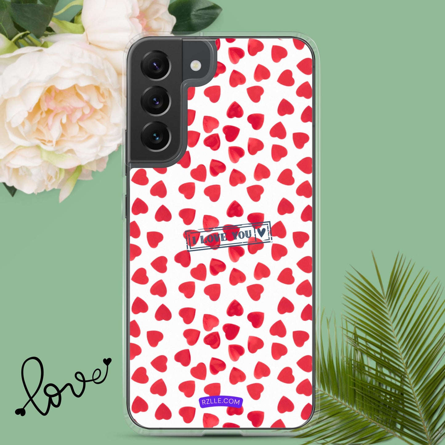 Little Red Hearts Samsung® Galaxy Clear Phone Case