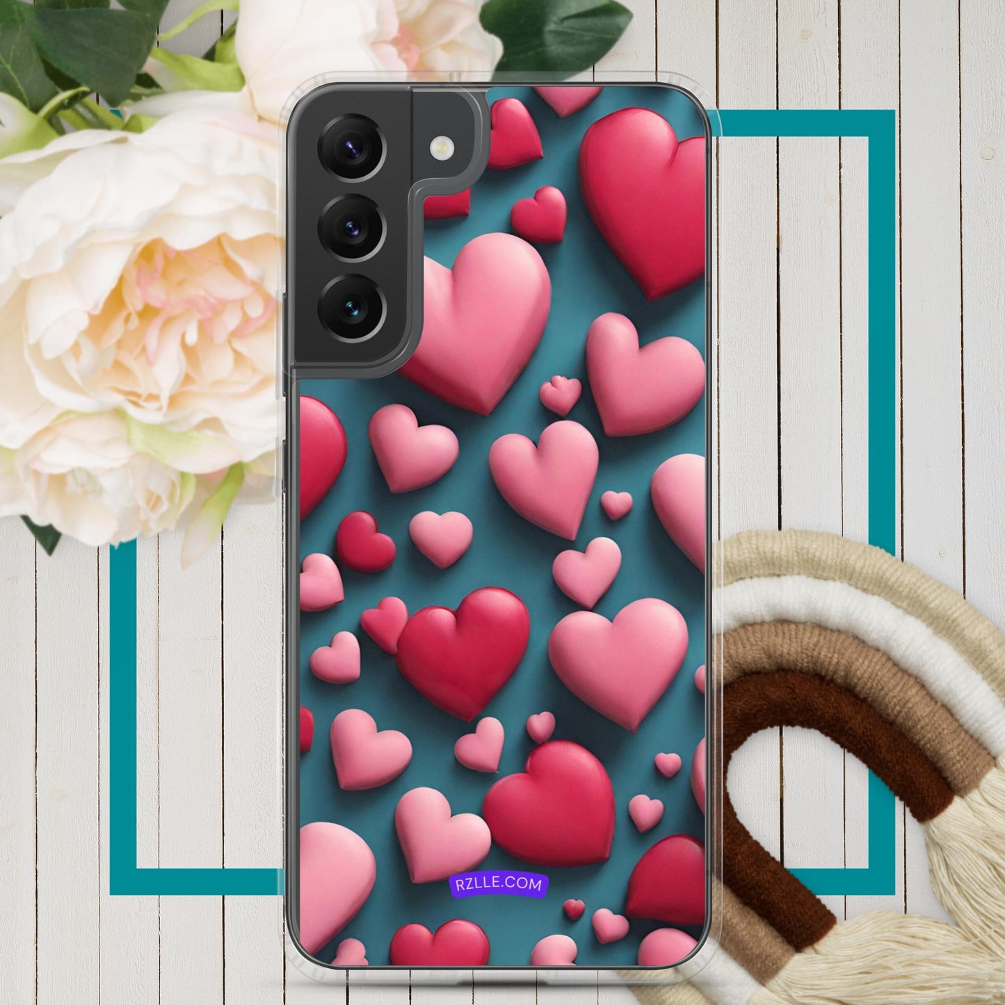 Clay Hearts Samsung® Galaxy Clear Phone Case