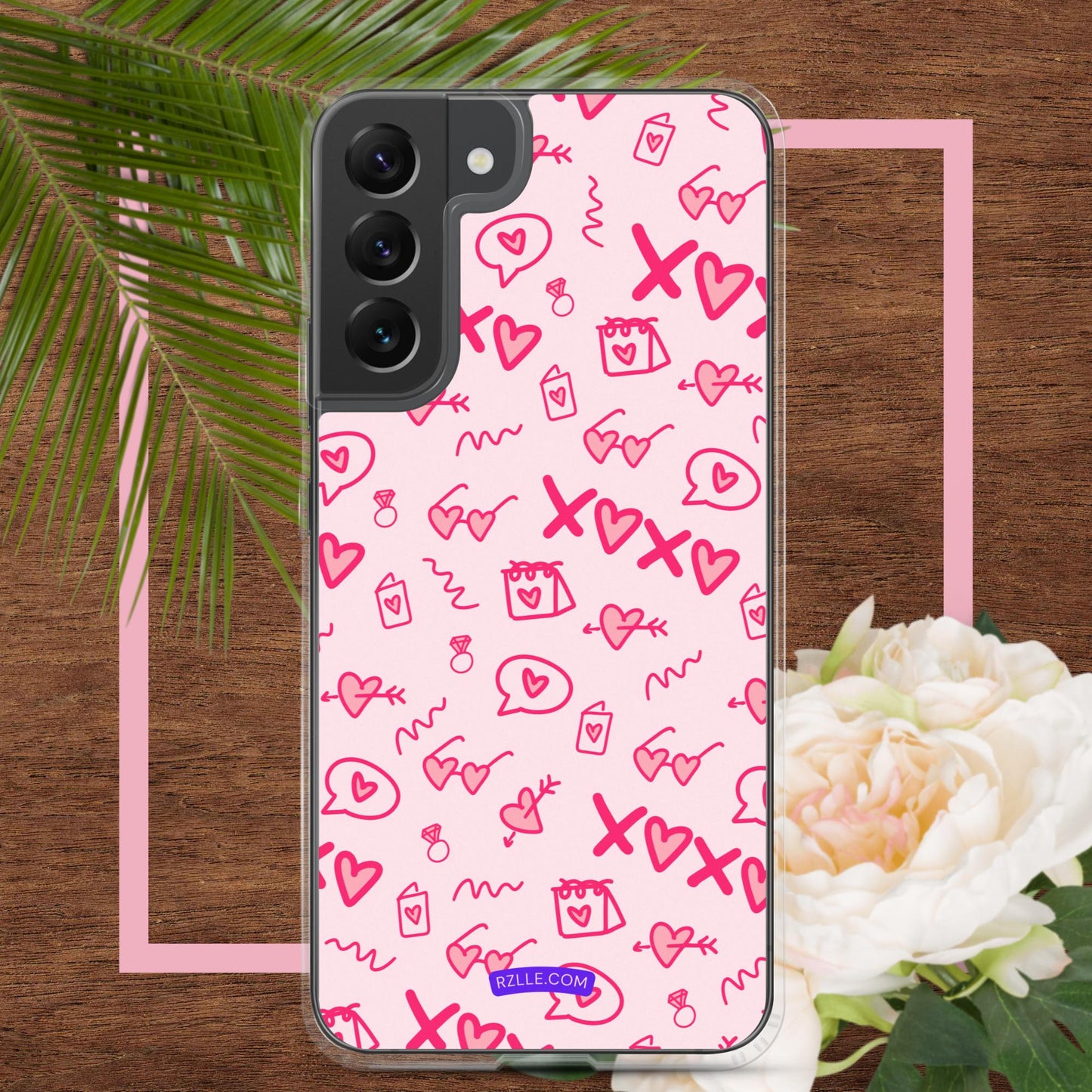 Hearts Doodle Samsung® Galaxy Clear Phone Case