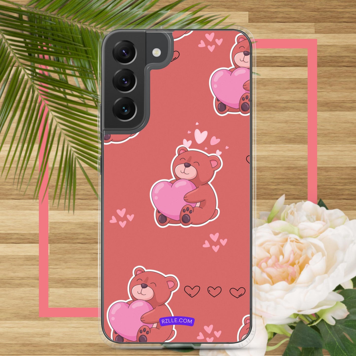 Bear Hug Heart Samsung® Galaxy Clear Phone Case