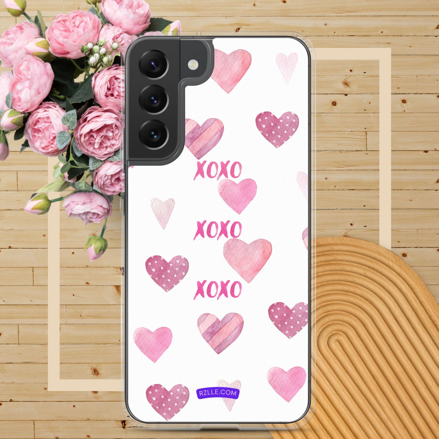 XOXO Pink Hearts Samsung® Galaxy Phone Case