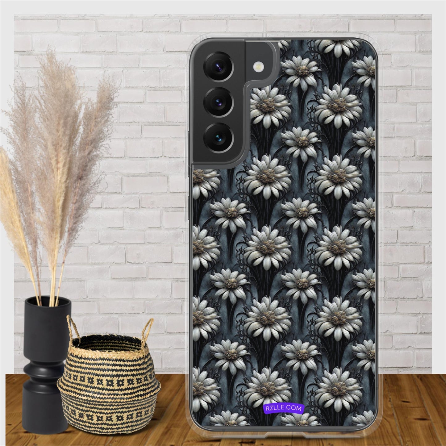 Gothic Flowers Pattern Clear Case for Samsung®