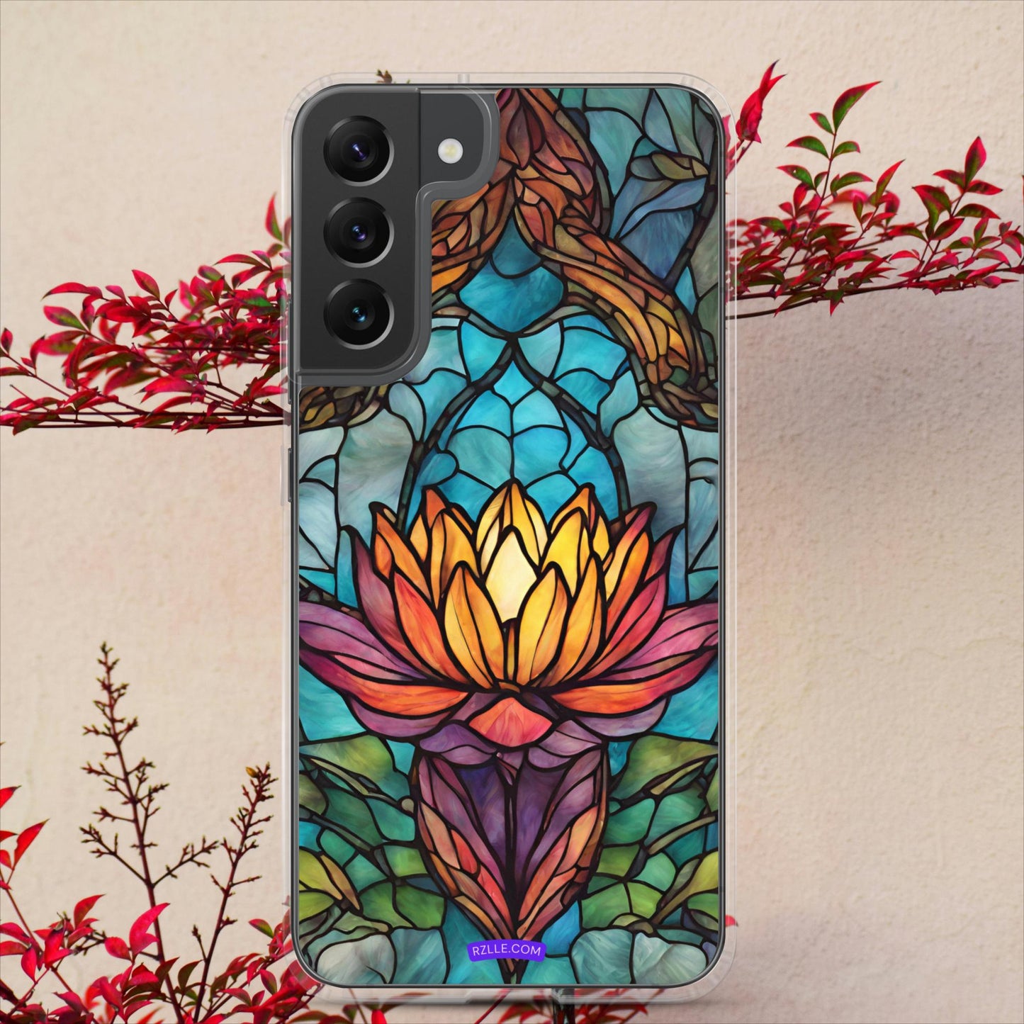 Stained Glass Lotus Flower Clear Case for Samsung®