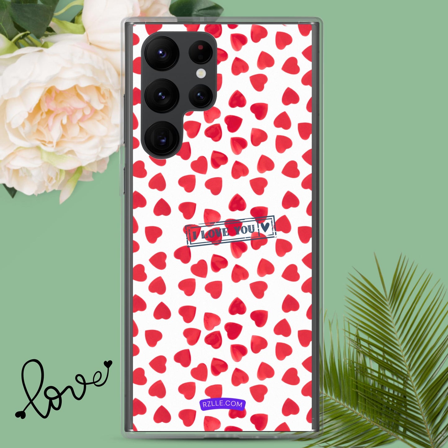 Little Red Hearts Samsung® Galaxy Clear Phone Case