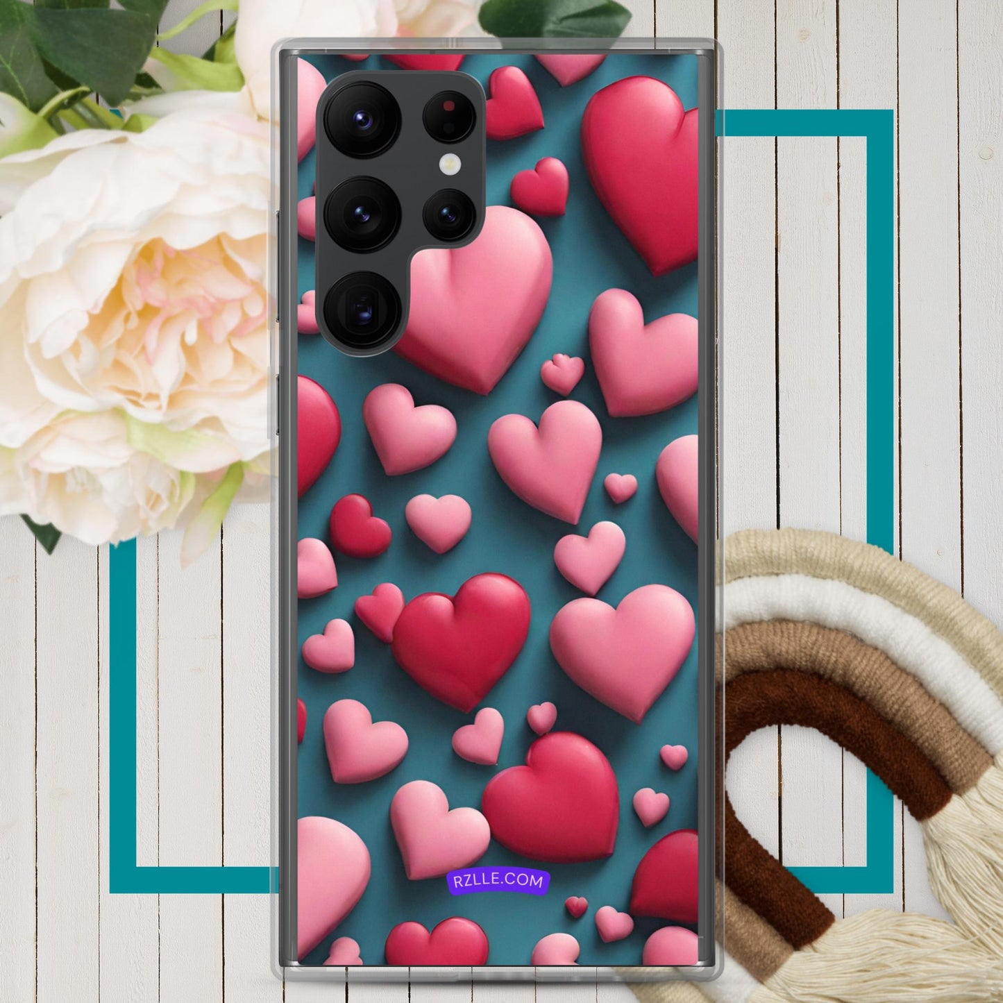 Clay Hearts Samsung® Galaxy Clear Phone Case