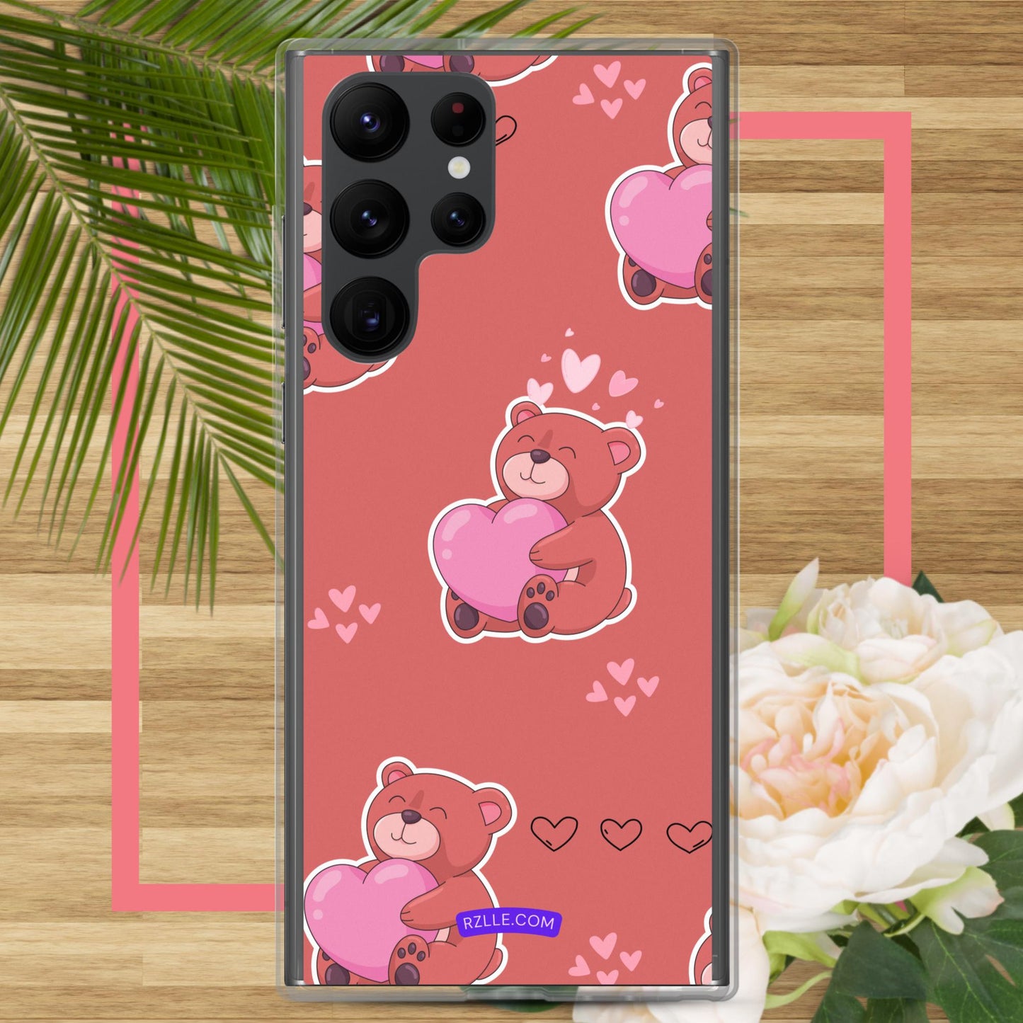 Bear Hug Heart Samsung® Galaxy Clear Phone Case