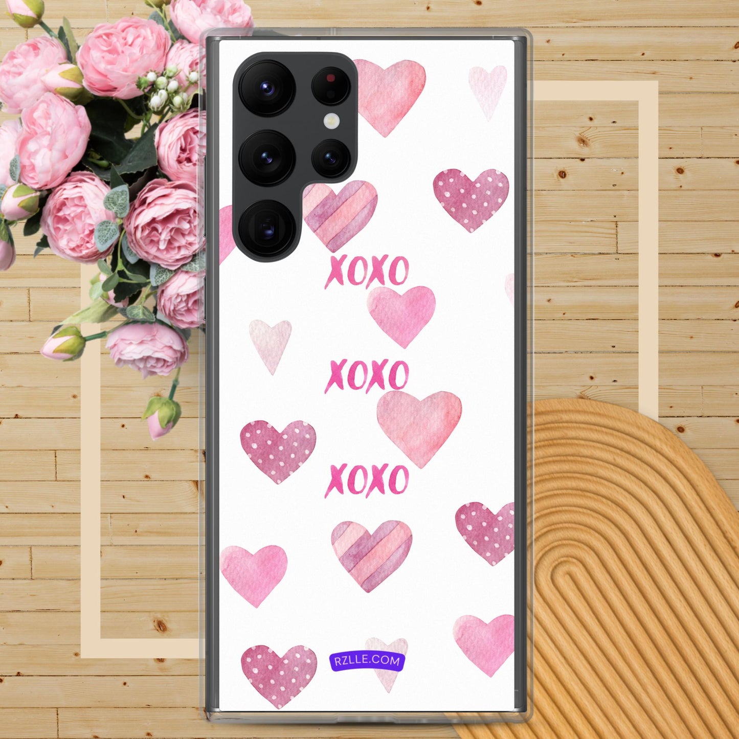 XOXO Pink Hearts Samsung® Galaxy Phone Case