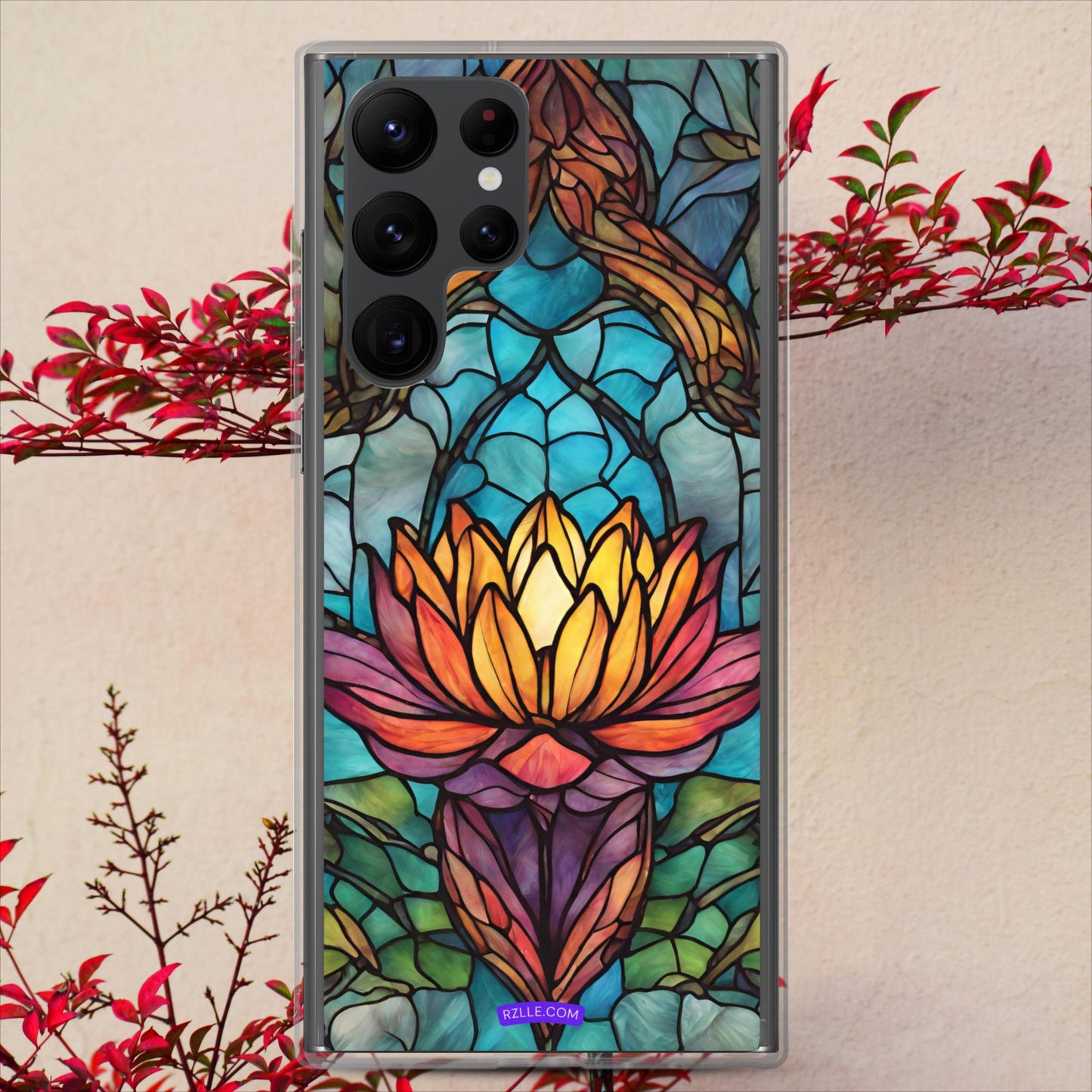 Stained Glass Lotus Flower Clear Case for Samsung®