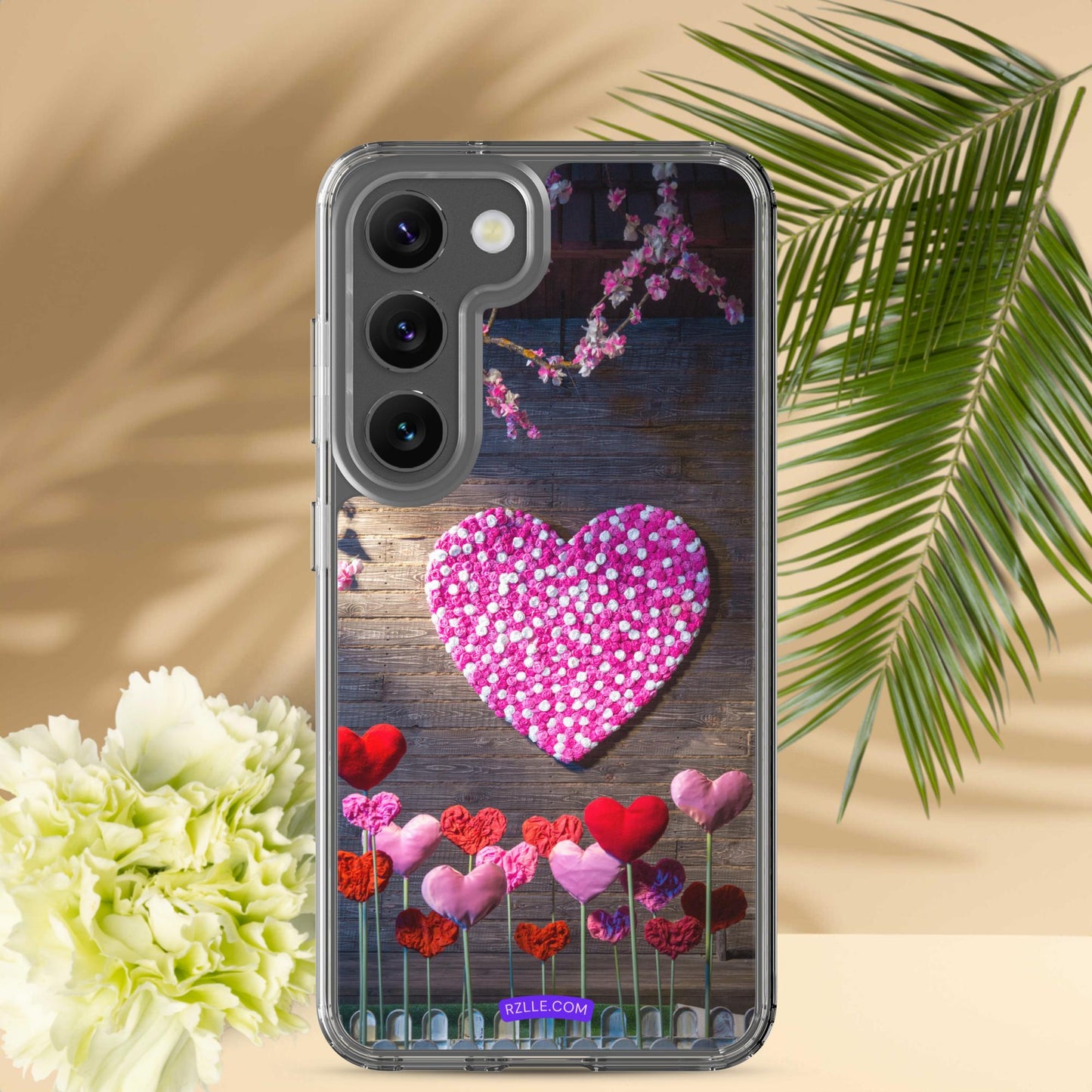 Red & Pink Hearts Samsung® Galaxy Clear Phone Case