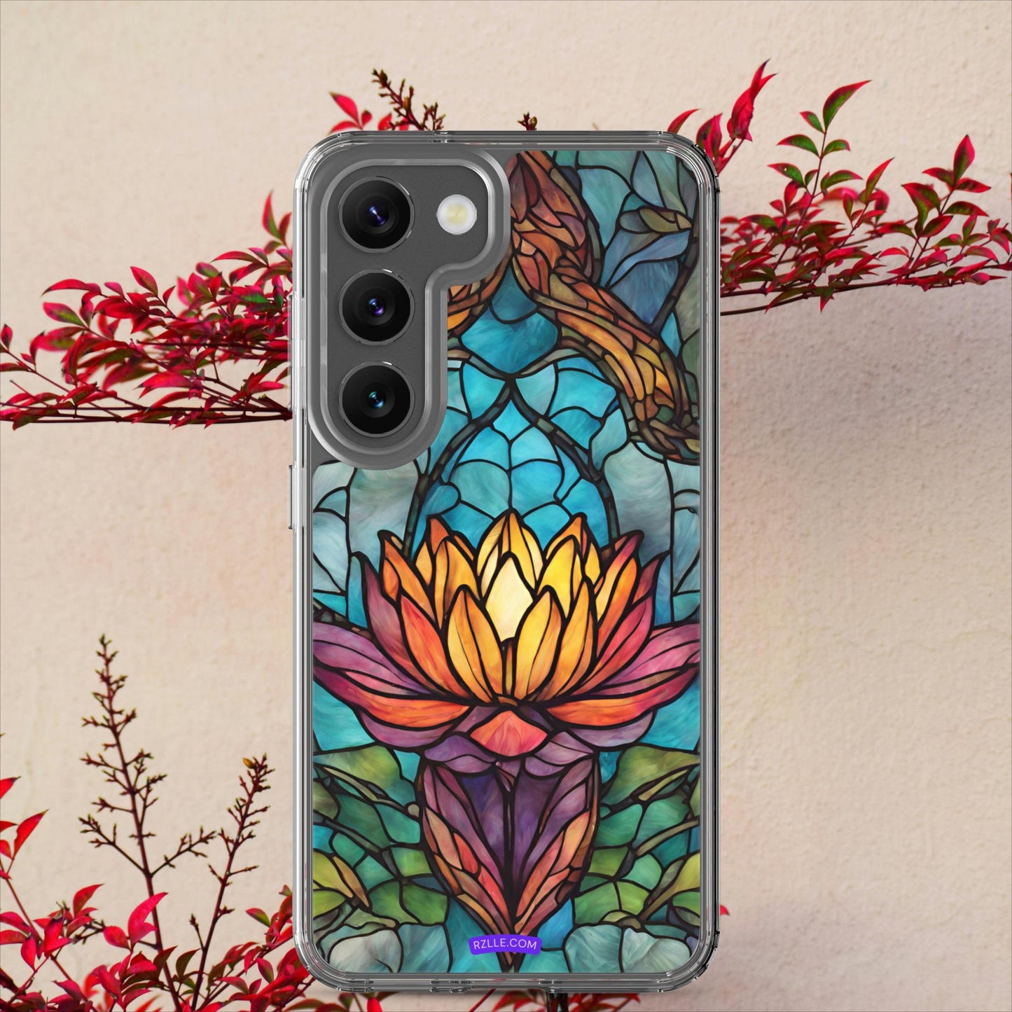 Stained Glass Lotus Flower Clear Case for Samsung®