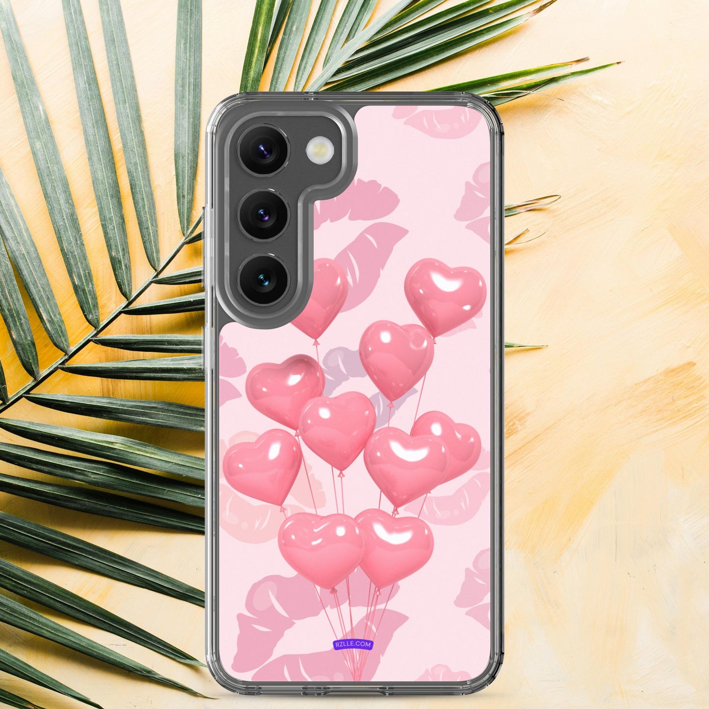 Pink Balloon Hearts Samsung® Galaxy Clear Phone Case