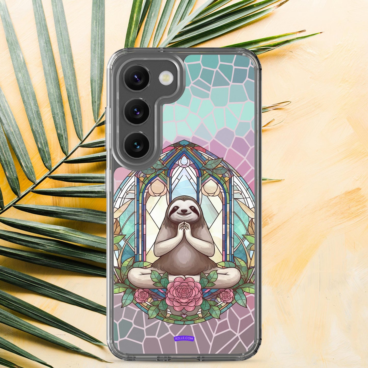 Sloth Stained Glass Samsung® Galaxy Clear Phone Case