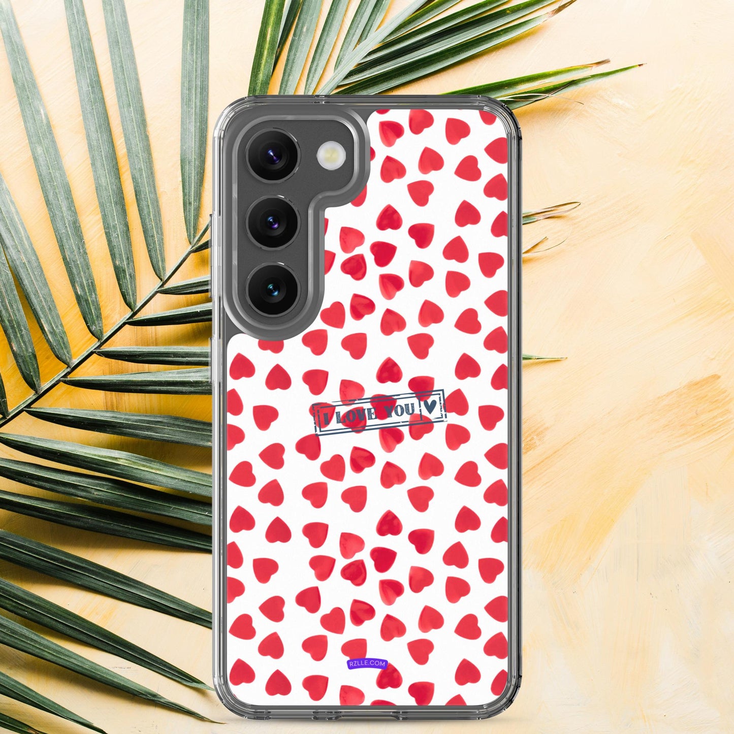 Little Red Hearts Samsung® Galaxy Clear Phone Case