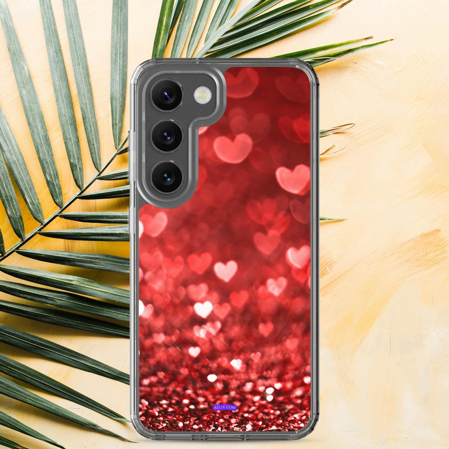 Dreamy Glitter Hearts Samsung® Galaxy Clear Phone Case