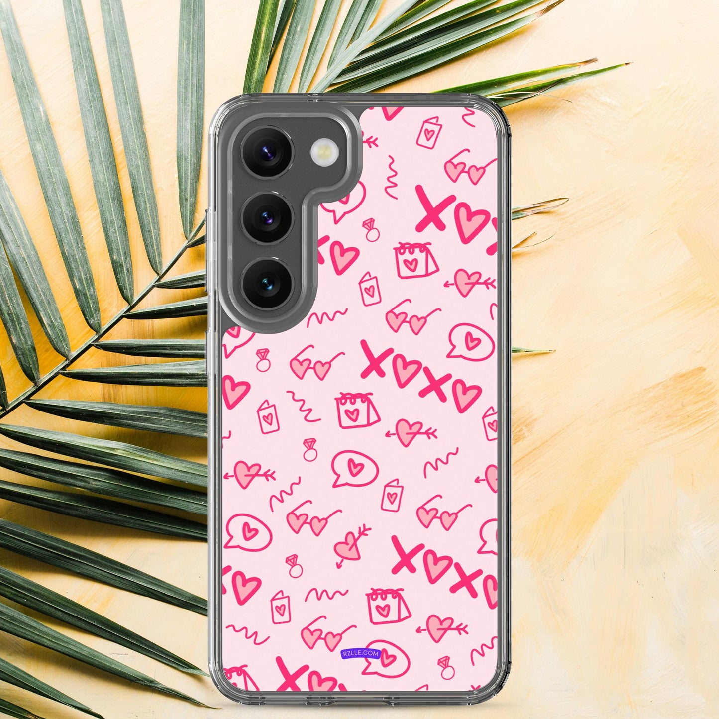 Hearts Doodle Samsung® Galaxy Clear Phone Case