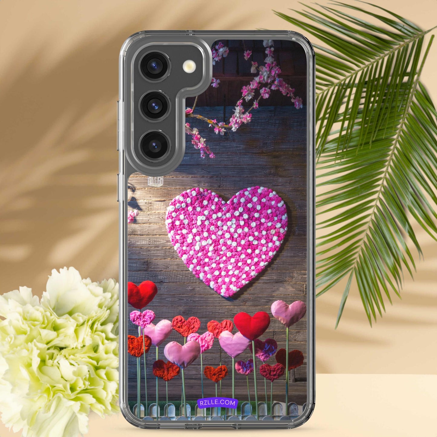 Red & Pink Hearts Samsung® Galaxy Clear Phone Case