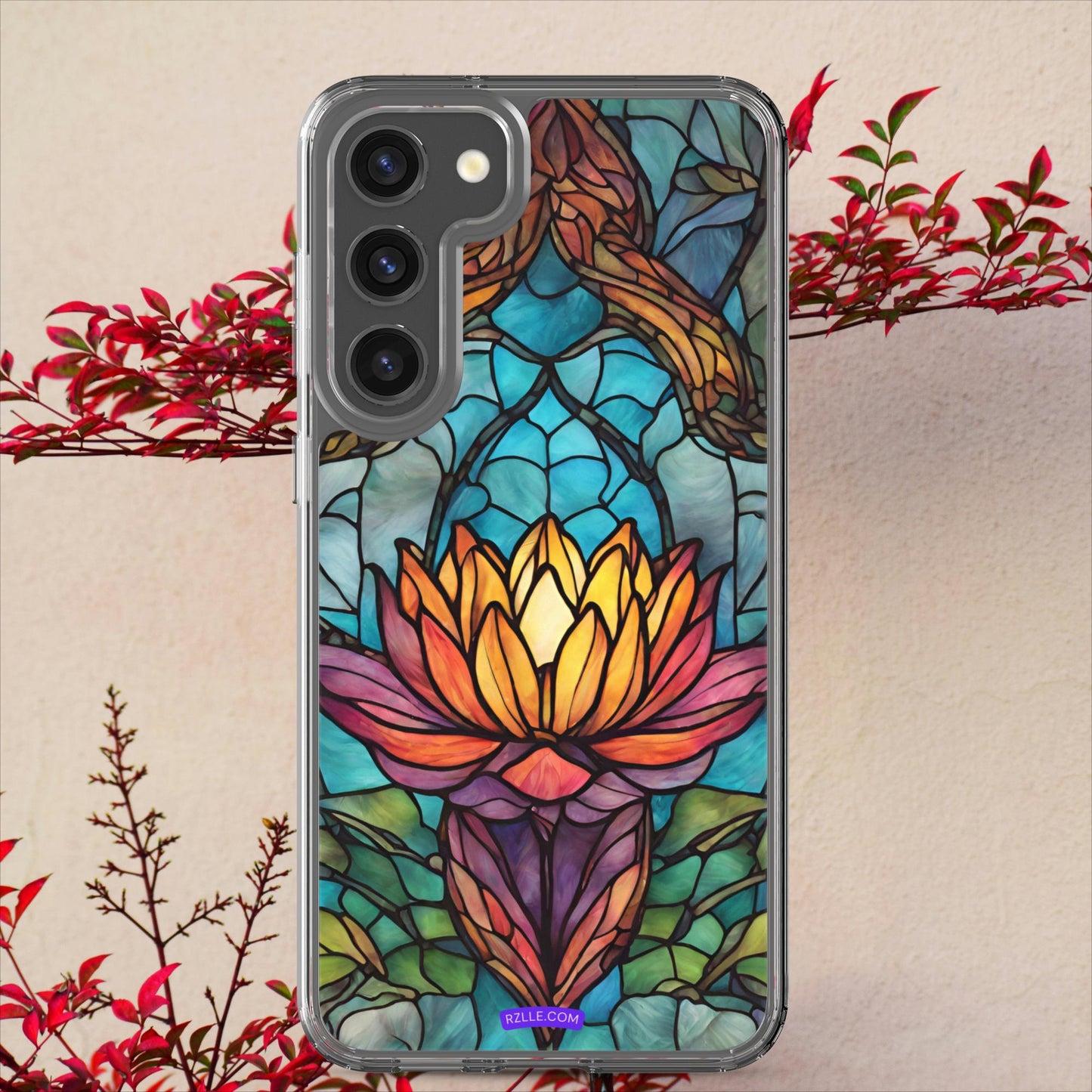 Stained Glass Lotus Flower Clear Case for Samsung®