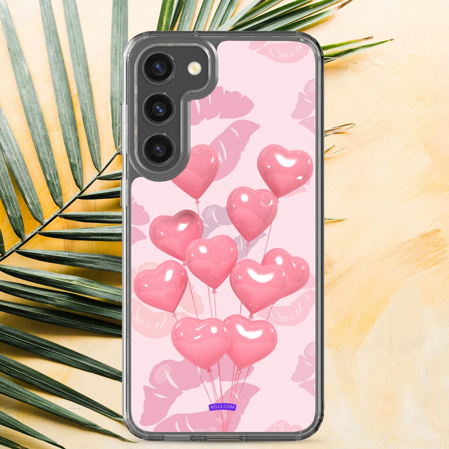 Pink Balloon Hearts Samsung® Galaxy Clear Phone Case