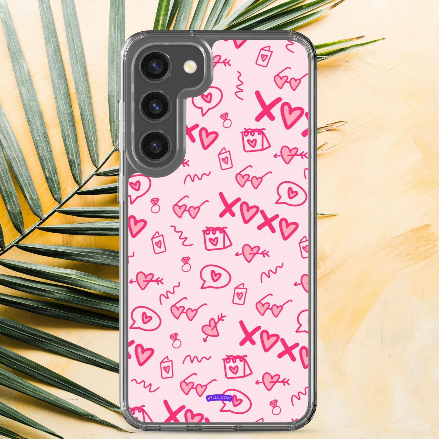 Hearts Doodle Samsung® Galaxy Clear Phone Case