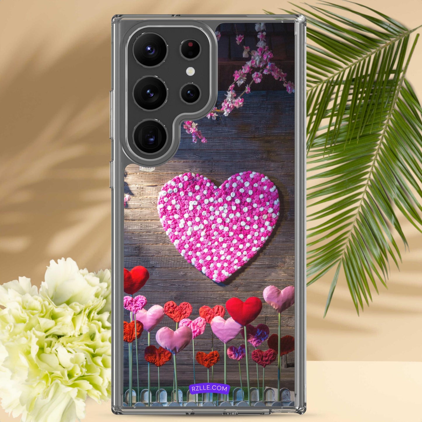 Red & Pink Hearts Samsung® Galaxy Clear Phone Case