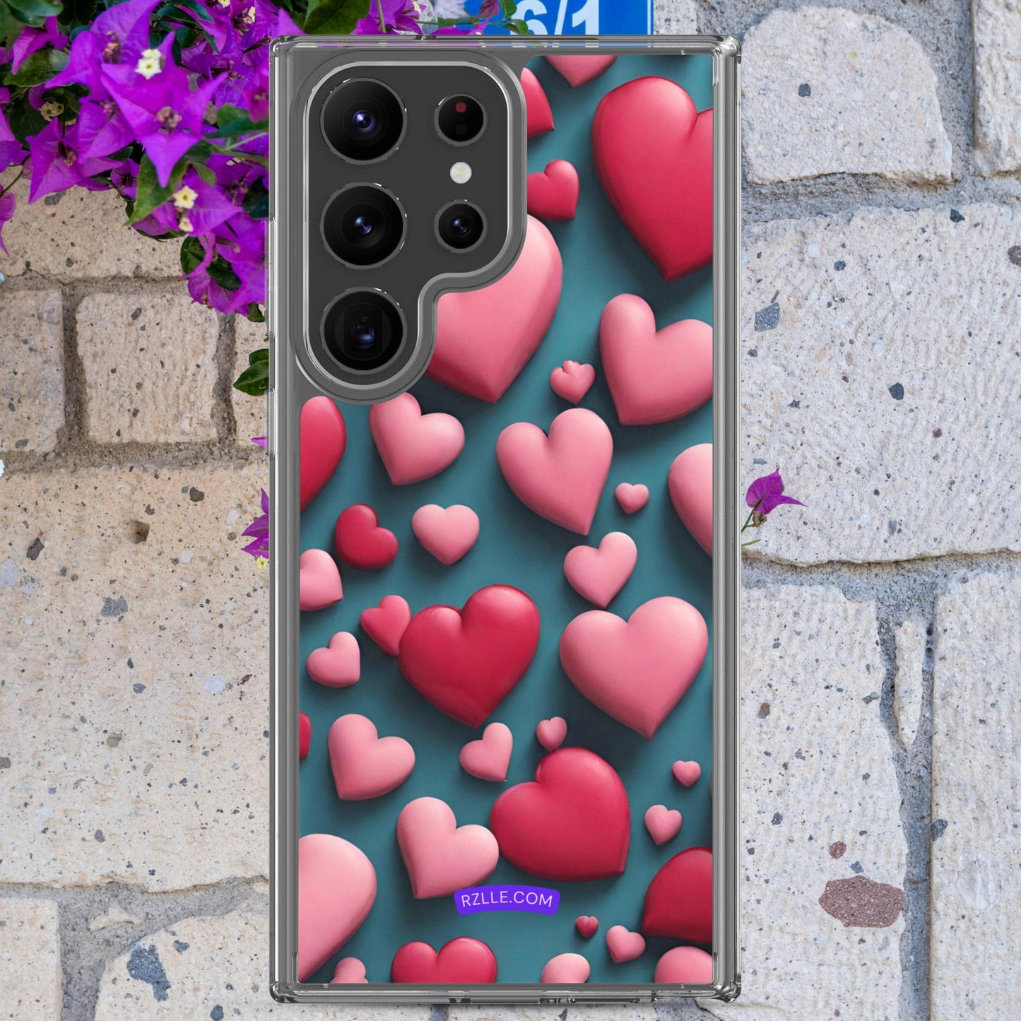 Clay Hearts Samsung® Galaxy Clear Phone Case