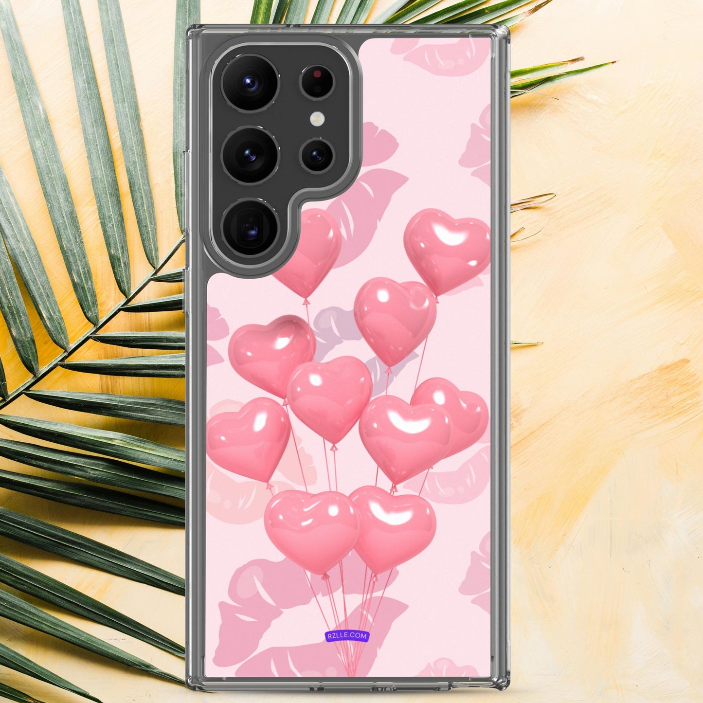 Pink Balloon Hearts Samsung® Galaxy Clear Phone Case