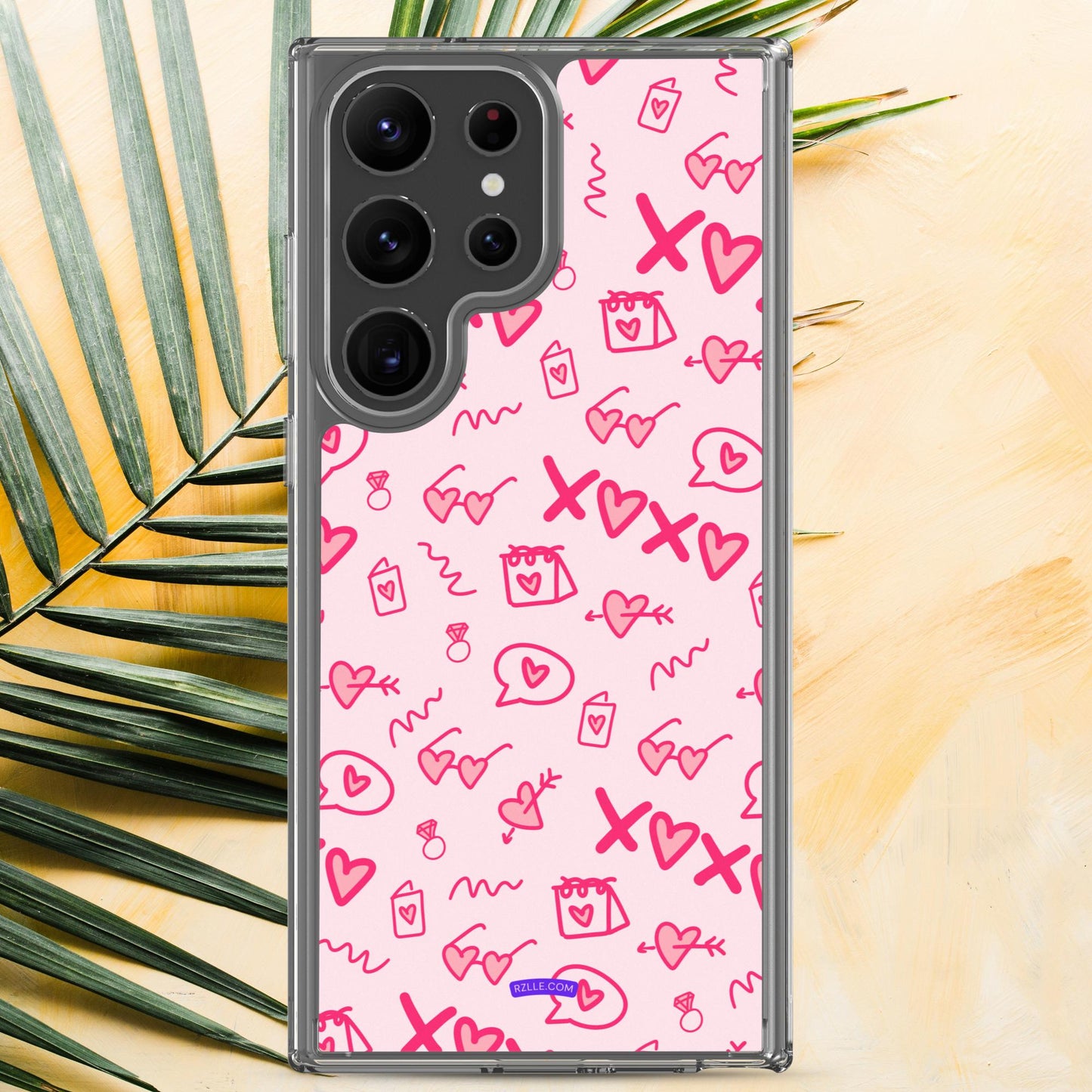 Hearts Doodle Samsung® Galaxy Clear Phone Case