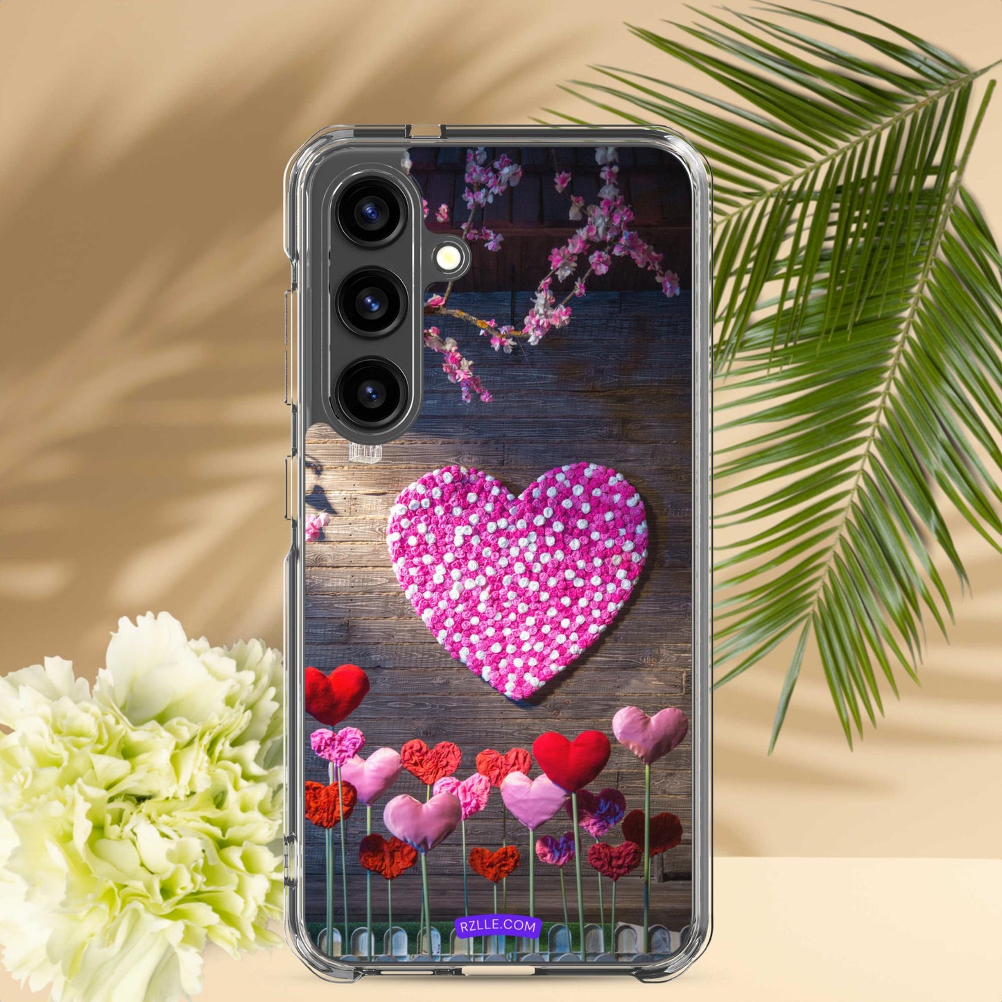 Red & Pink Hearts Samsung® Galaxy Clear Phone Case