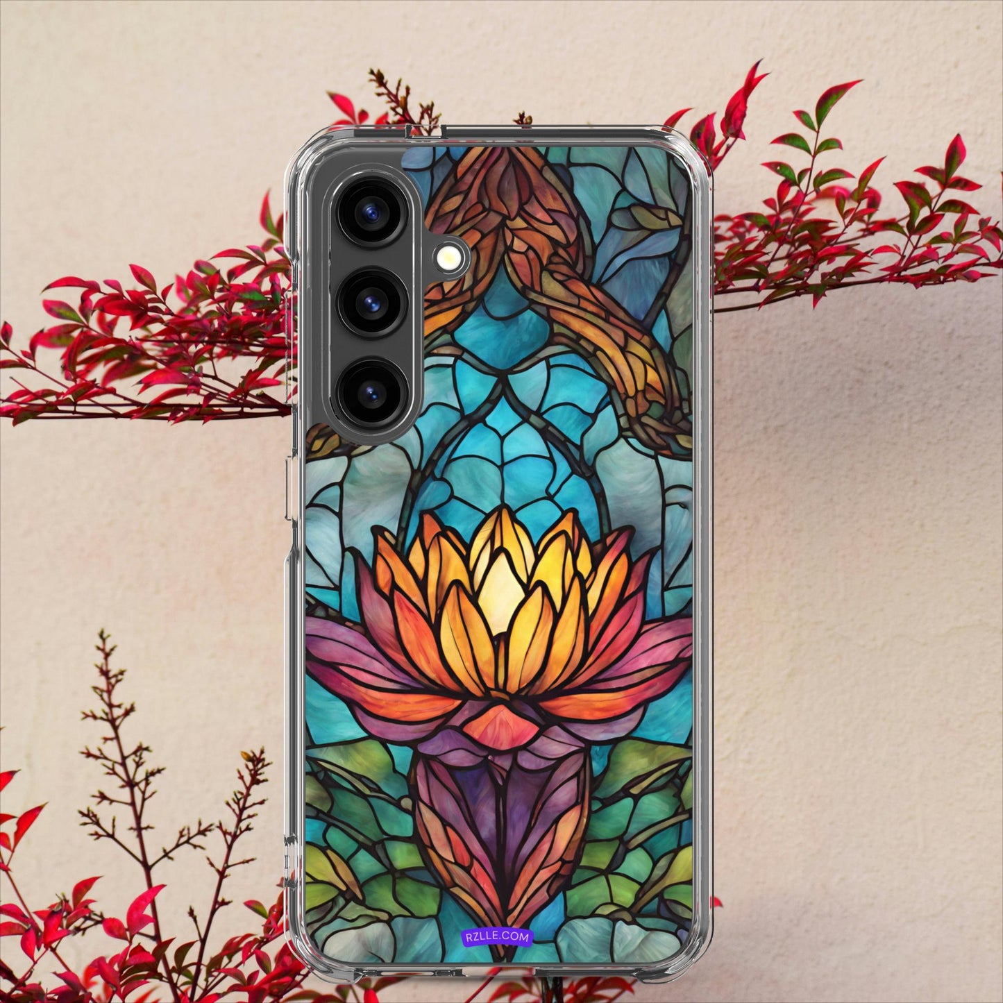 Stained Glass Lotus Flower Clear Case for Samsung®