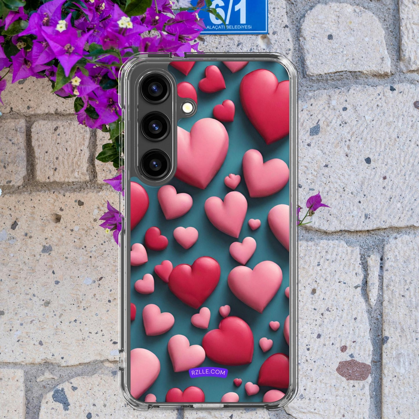 Clay Hearts Samsung® Galaxy Clear Phone Case