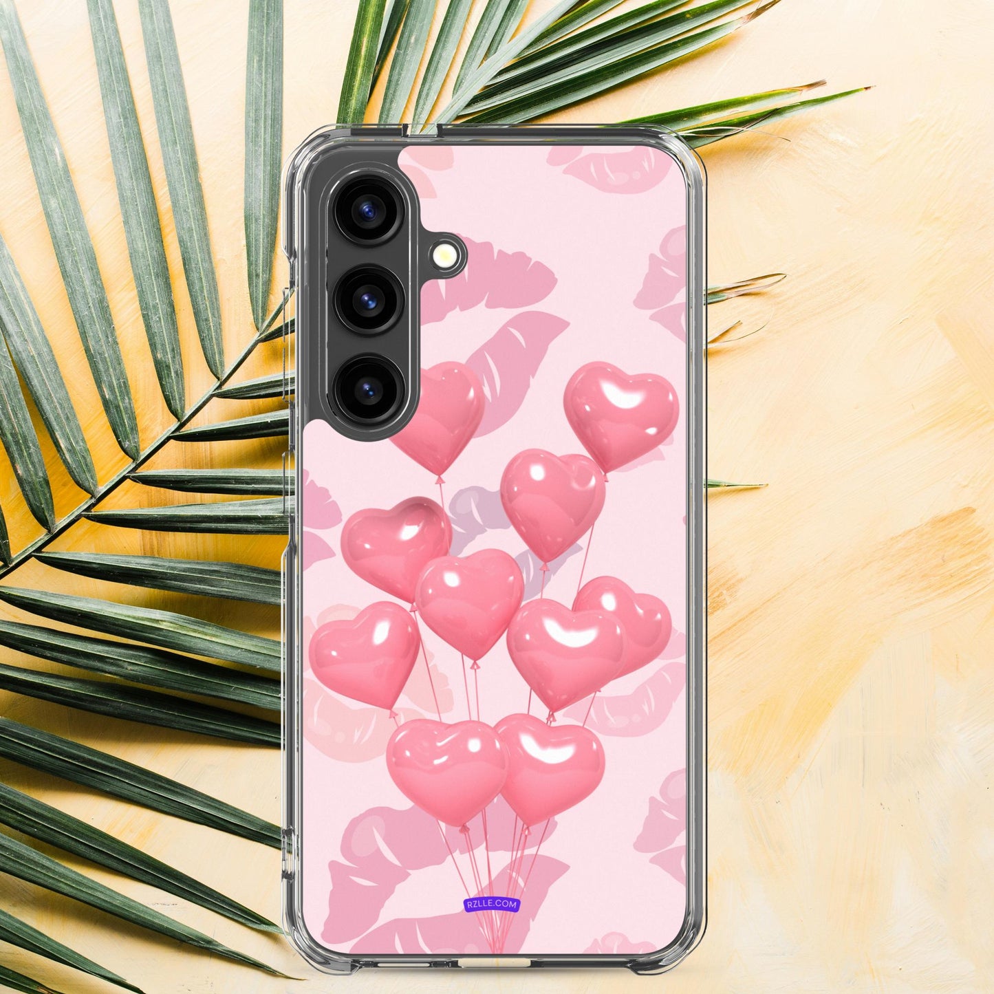 Pink Balloon Hearts Samsung® Galaxy Clear Phone Case