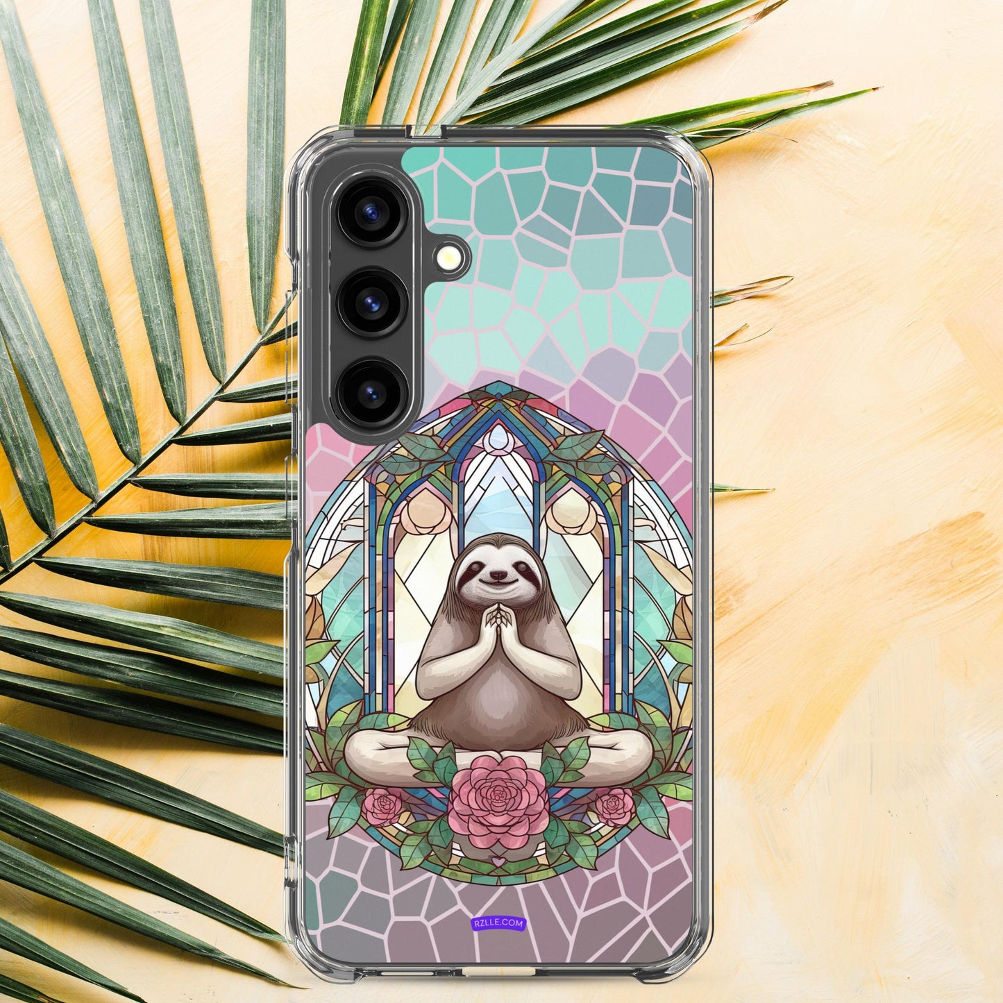 Sloth Stained Glass Samsung® Galaxy Clear Phone Case