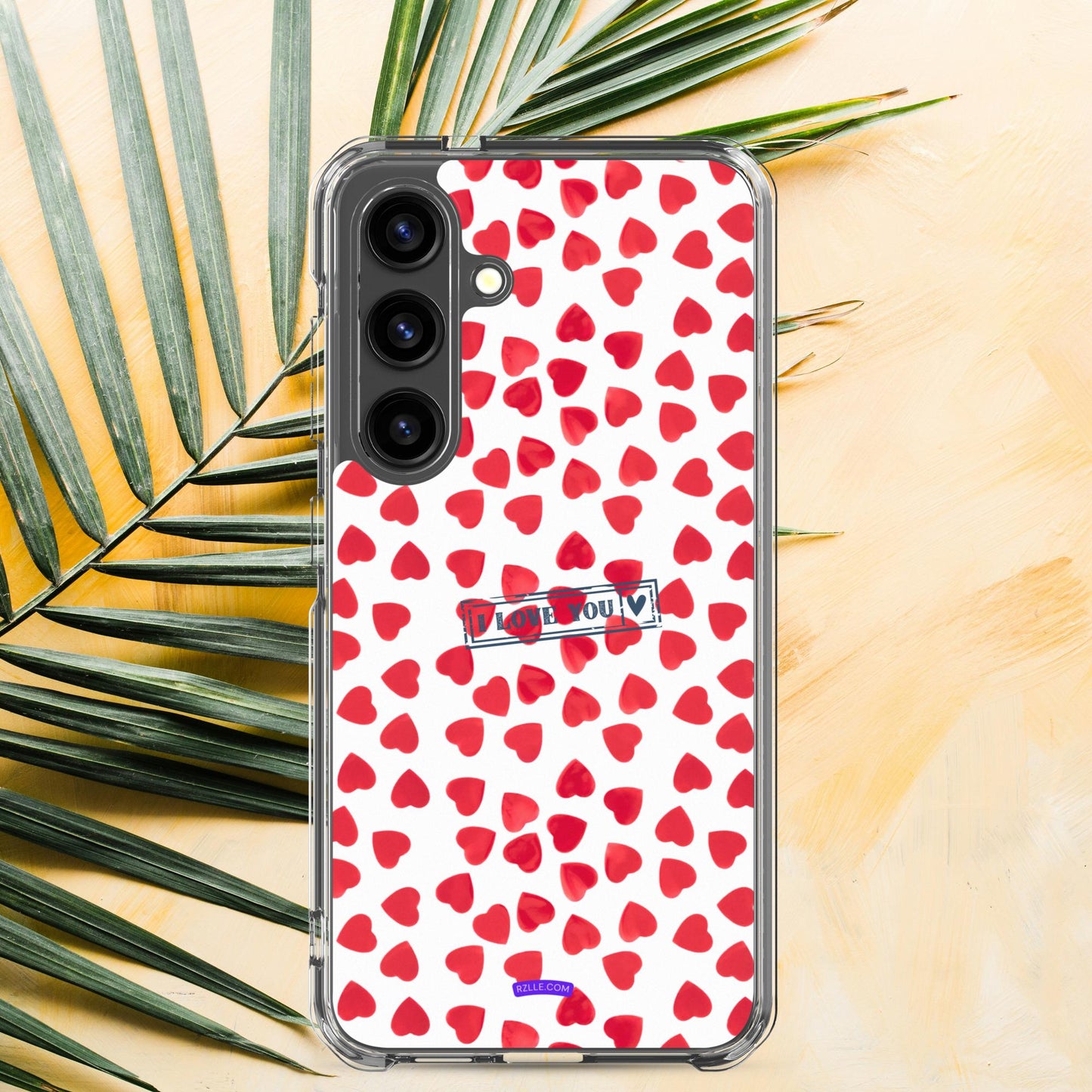 Little Red Hearts Samsung® Galaxy Clear Phone Case