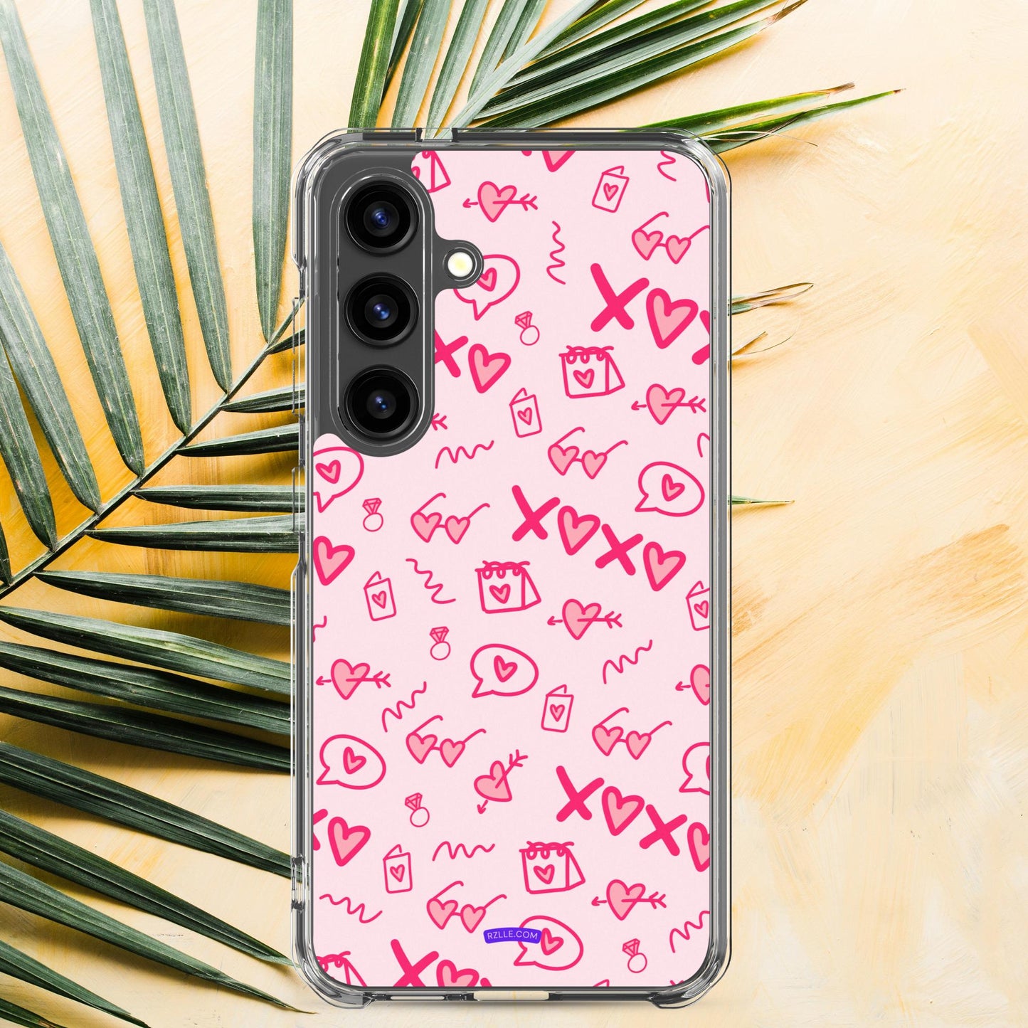 Hearts Doodle Samsung® Galaxy Clear Phone Case