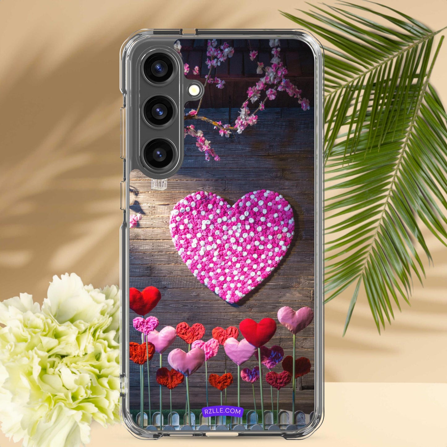 Red & Pink Hearts Samsung® Galaxy Clear Phone Case