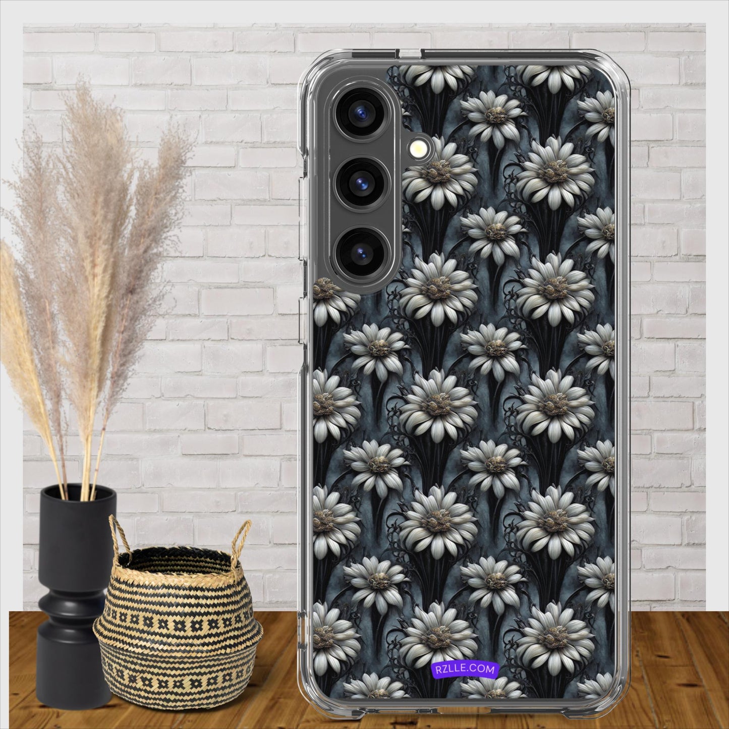 Gothic Flowers Pattern Clear Case for Samsung®