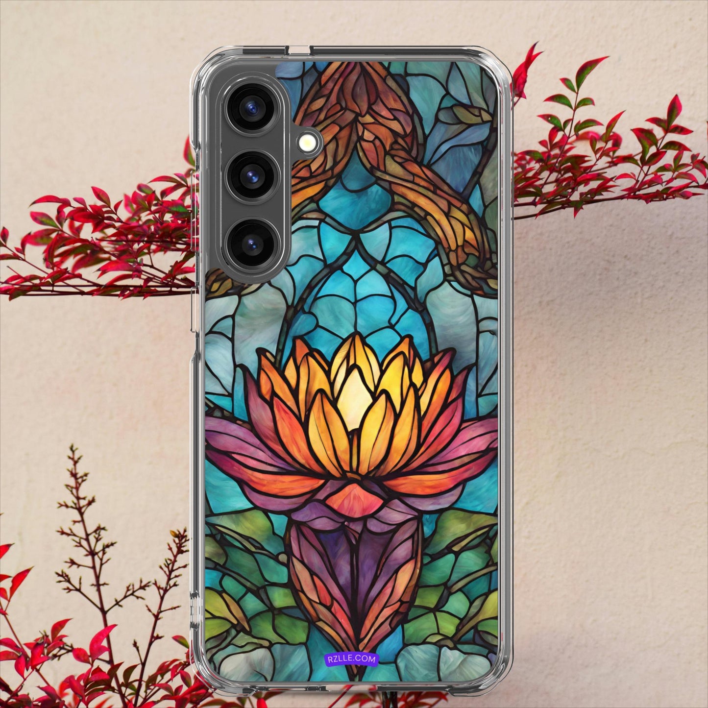 Stained Glass Lotus Flower Clear Case for Samsung®