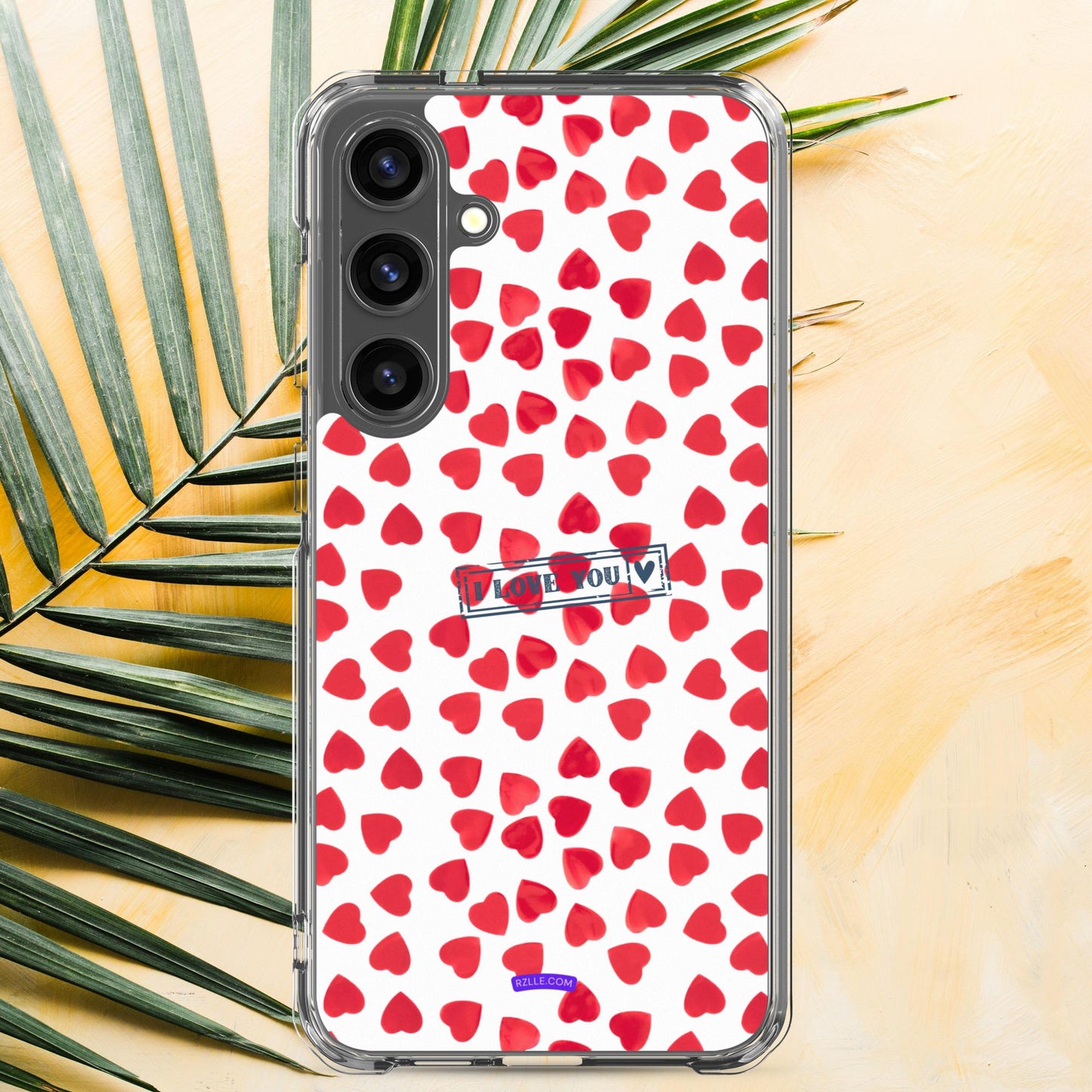 Little Red Hearts Samsung® Galaxy Clear Phone Case