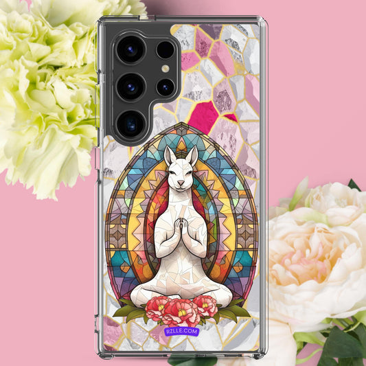 Kangaroo Stained Glass Samsung® Galaxy Clear Phone Case