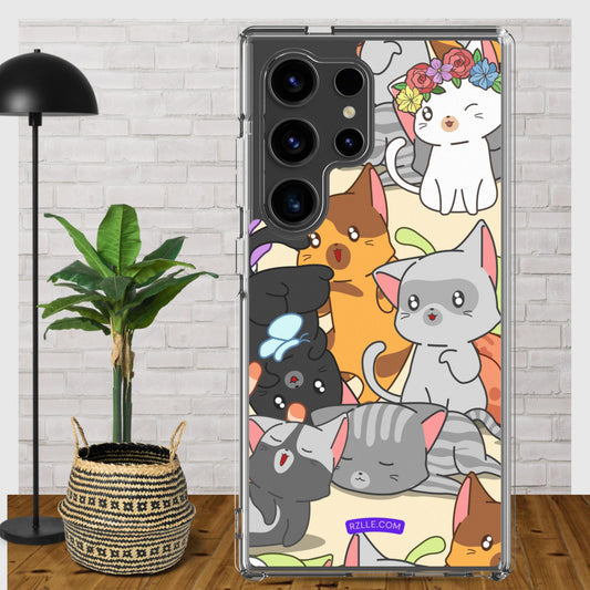 Cute Kawaii Cats Clear Case for Samsung®