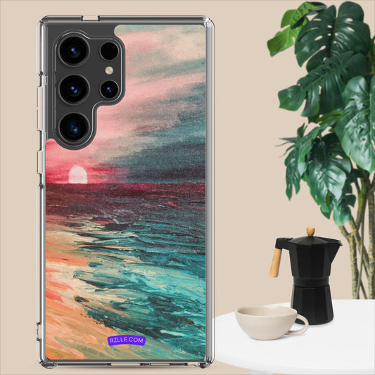 Watercolor Sunset Painting Clear Case for Samsung®