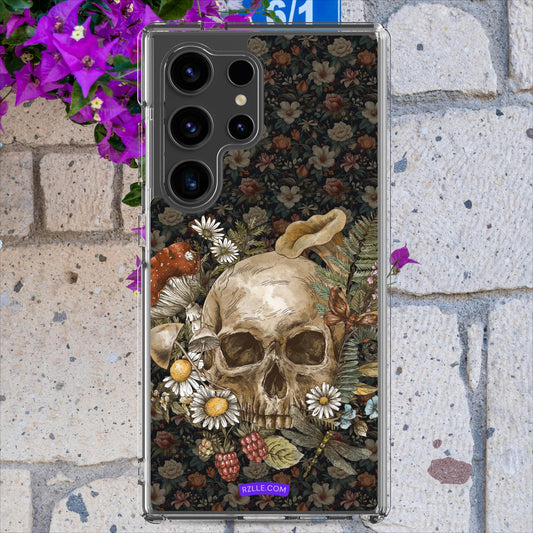 Gothic Skull & Flowers Clear Case for Samsung®