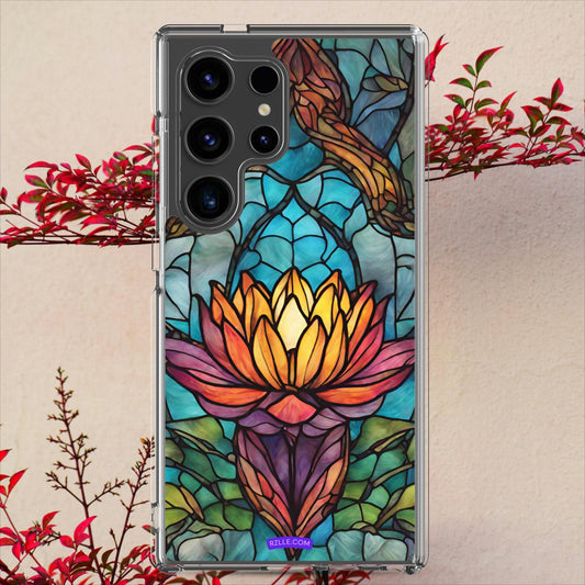 Stained Glass Lotus Flower Clear Case for Samsung®