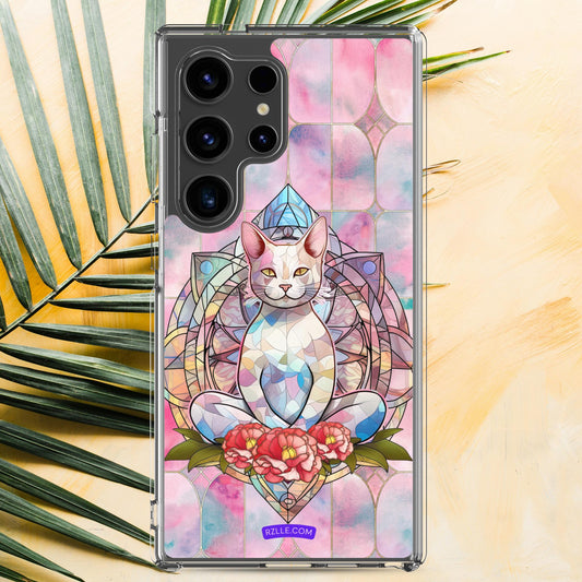 Zen Cat Stained Glass Clear Case for Samsung®