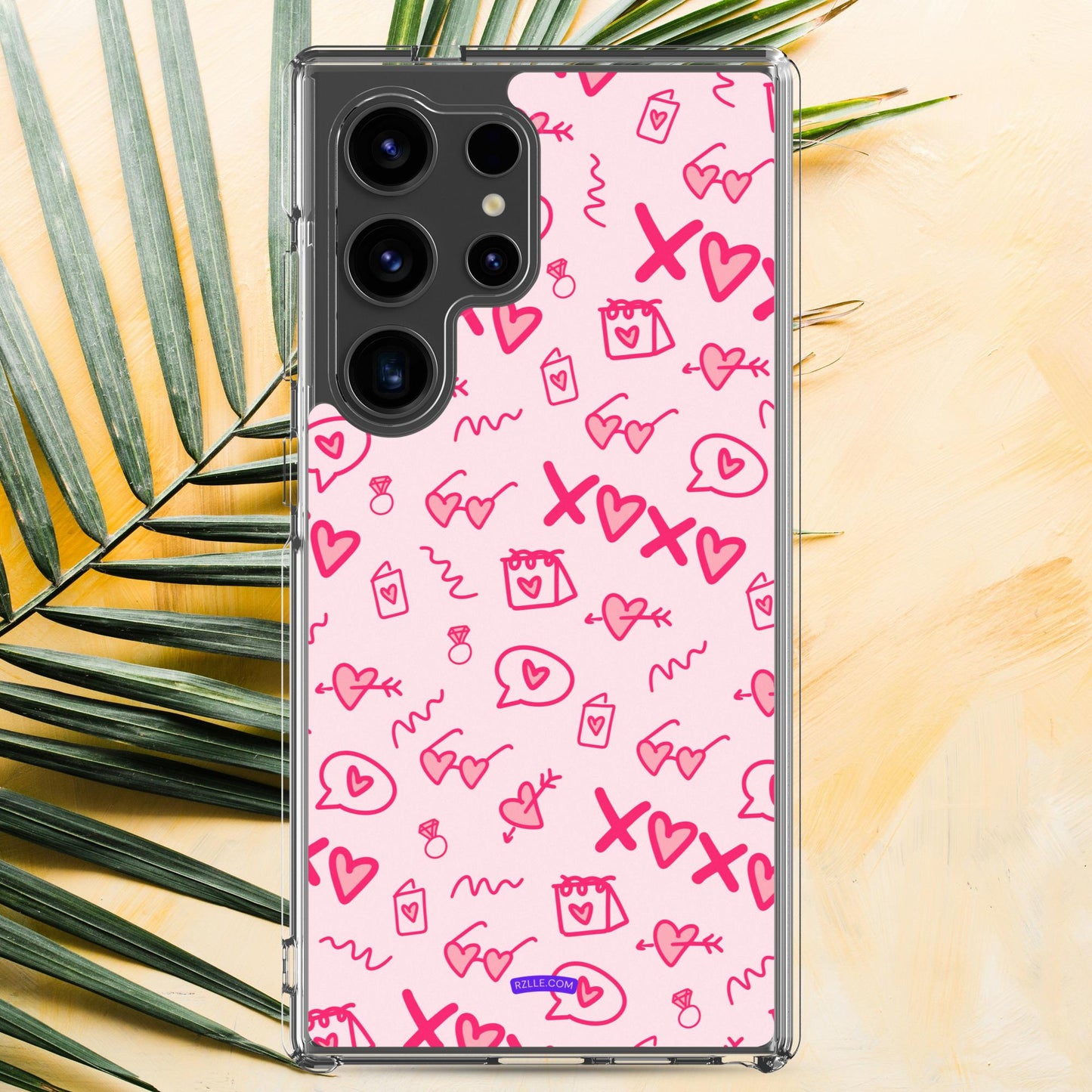 Hearts Doodle Samsung® Galaxy Clear Phone Case