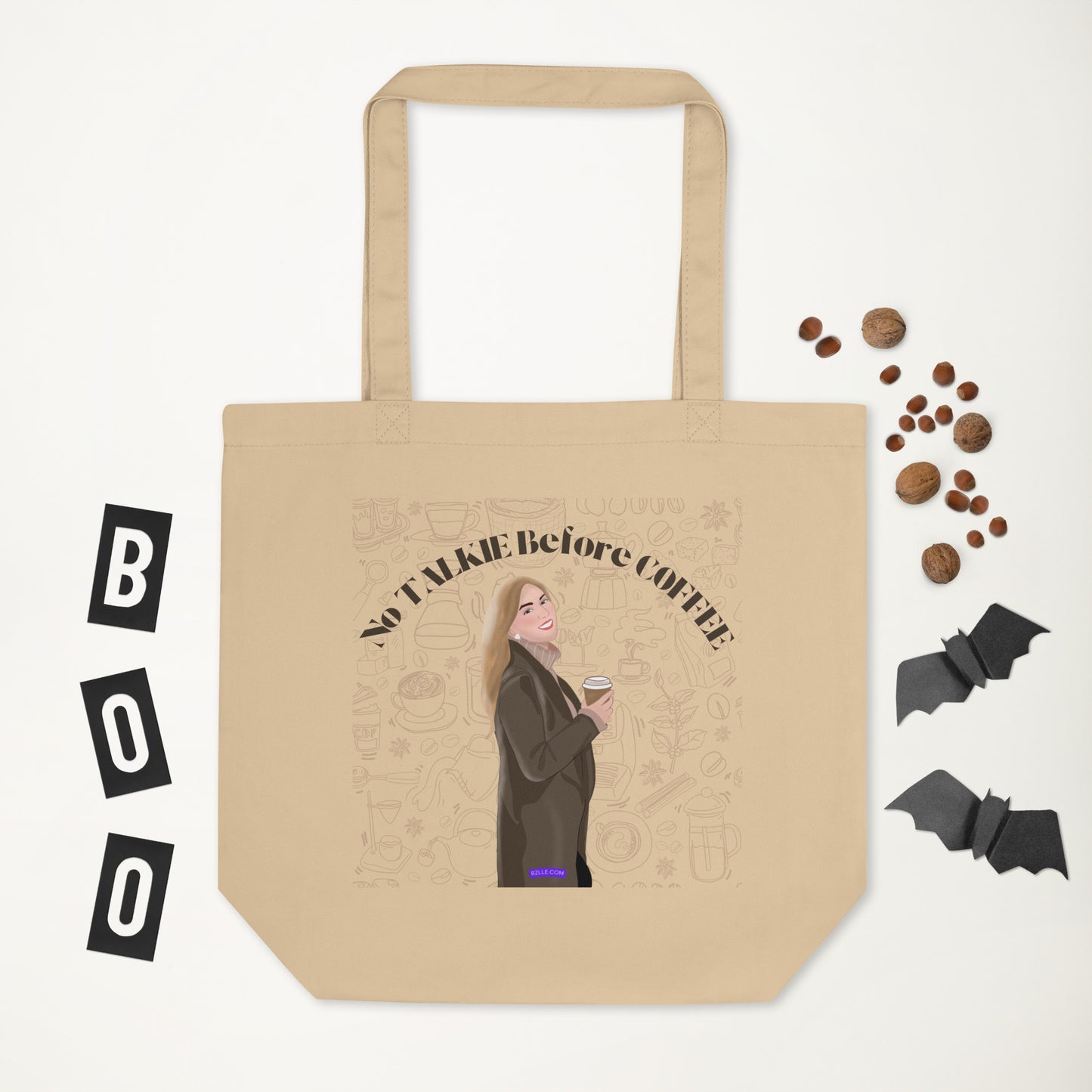 No Talkie Before Coffee Eco Tote Bag